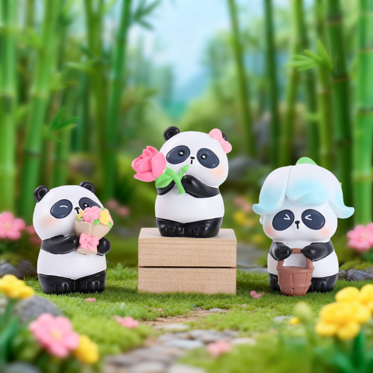 2026年新作パンダフラワーの春の外出日記ブラインドボックス - Resin Art Case のレビューと価格