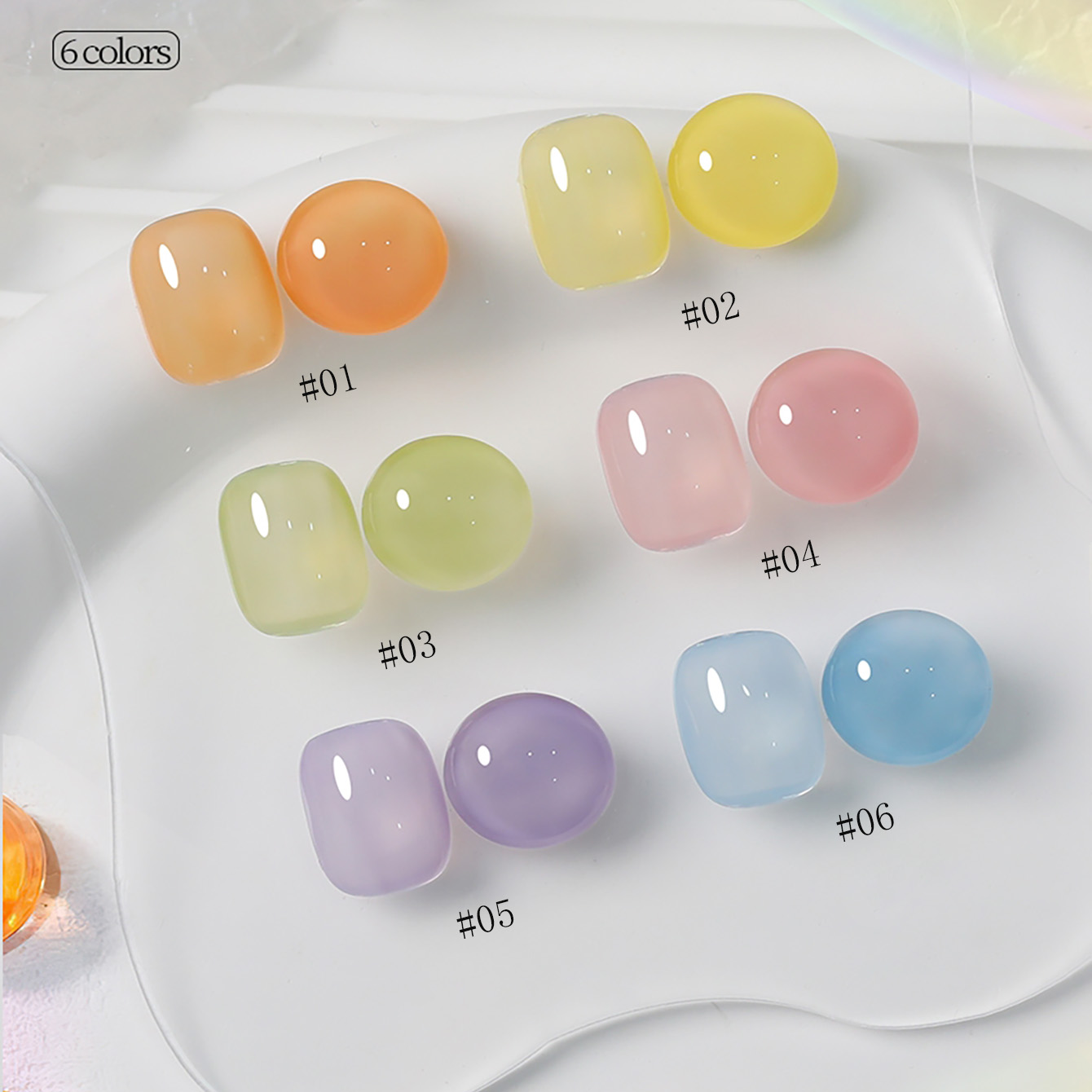 1-6 個 PSK 新マカロンキャンディーオレンジジェルネイ - Resin Art Equipment のレビューと価格